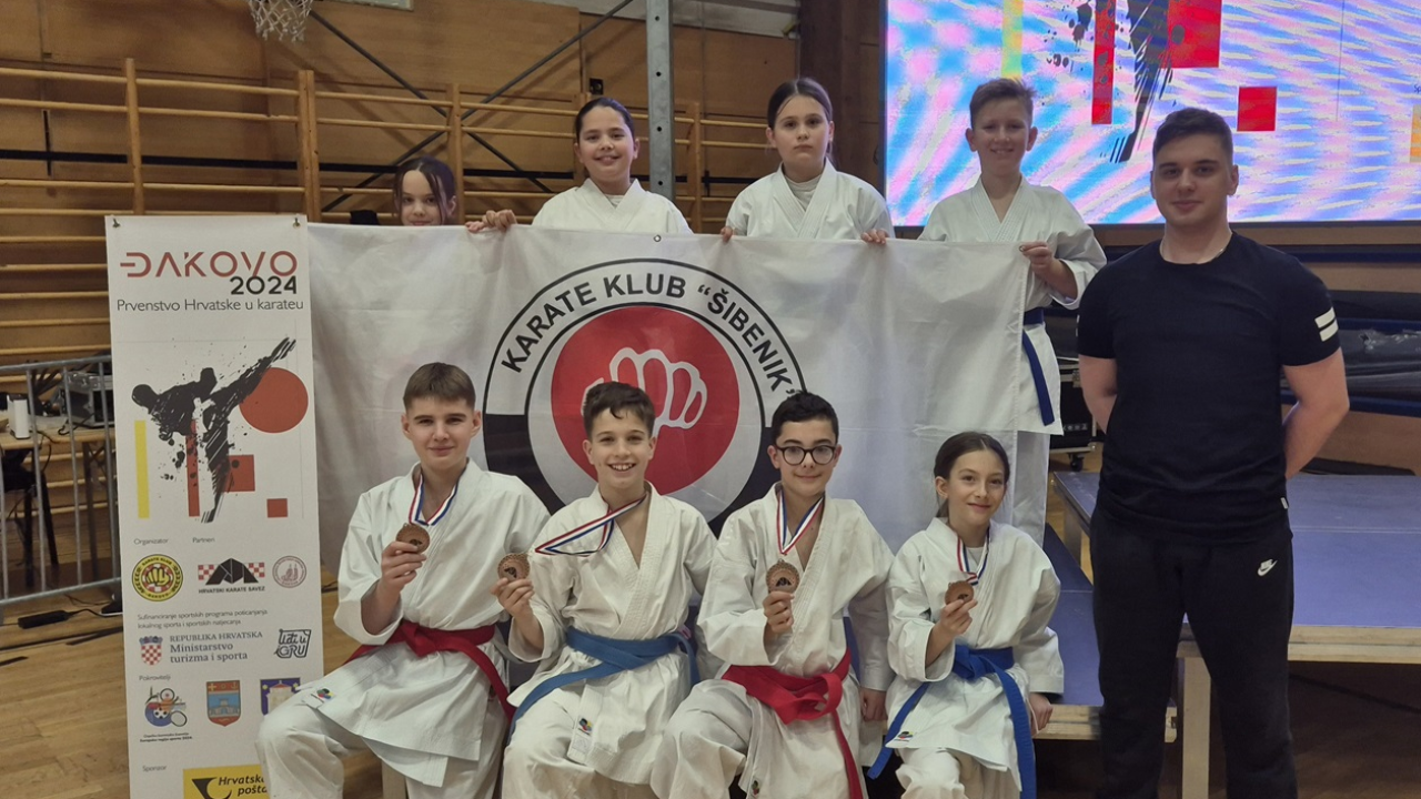 Karate klub Šibenik došao do medalja na Prvenstvu Hrvatske