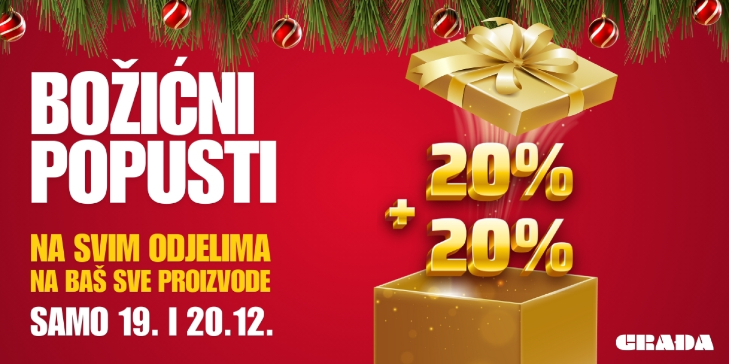 Nevjerojatno, ali istinito! Blagdanska akcija na svih 11 odjela s 50.000 artikala