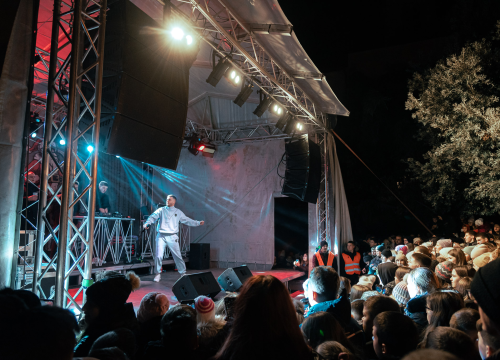 Fotografija 17 - Grše napunio park, a bura nije omela Šibenčane da uglas pjevaju njegove najveće hitove