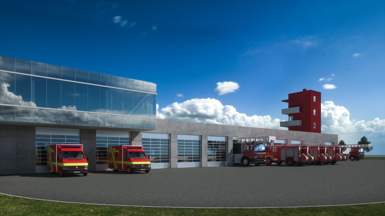 Prikaz novog šibenskog vatrogasnog doma