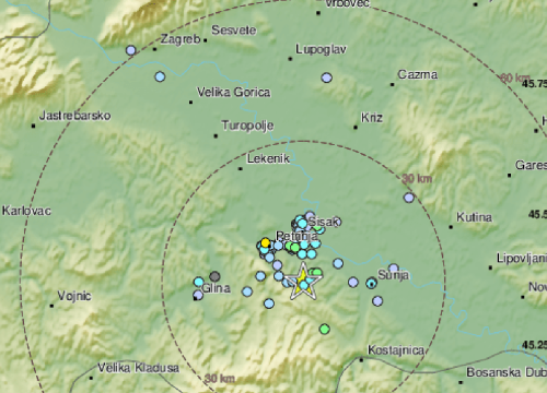 Potres jutros probudio stanovnike Banovine: 'Ovo je probudilo ružna sjećanja'