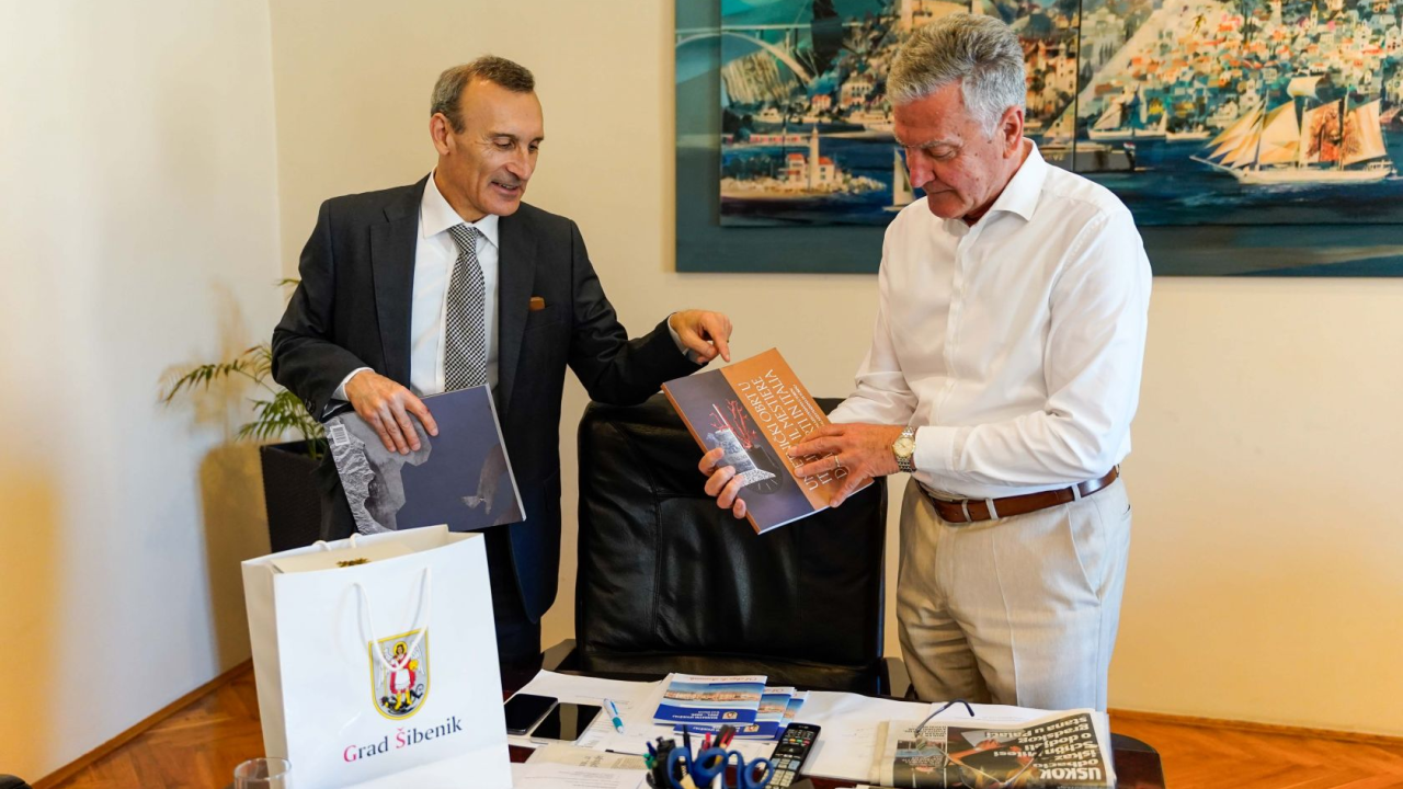Talijanski veleposlanik posjetio Šibenik. Izrazio zadovoljstvo suradnjom Grada i talijanskih gradova prijatelja