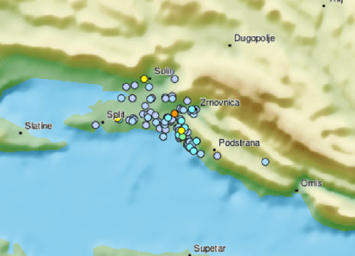 Slab potres protresao jutros dio Dalmacije