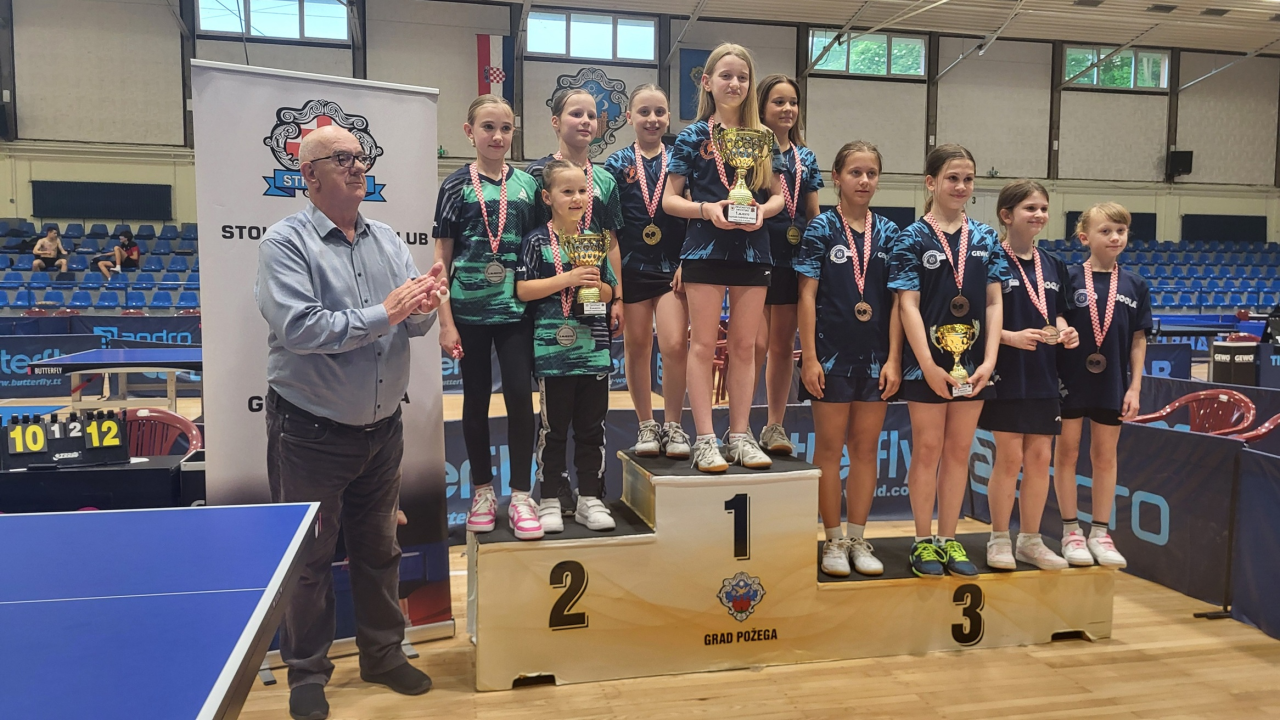 Stolnotenisačice Šibenika uspješne u Požegi: Najmlađe kadetkinje prvakinje Hrvatske