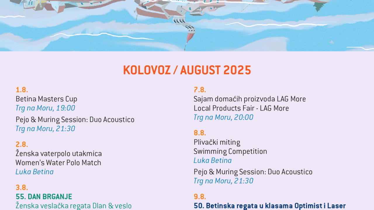 Betina priprema bogato ljeto: Koncerti, regate, sportska natjecanja i tradicija na svakom koraku