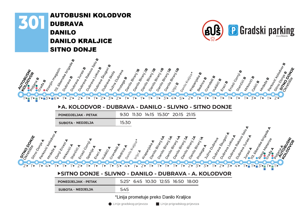 Jesenski vozni red gradskih i prigradskih linija