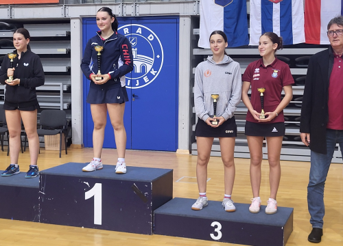 Fotografija 5 - FOTO Stolnotenisačice Šibenika nastupile na memorijalu u Osijeku, Katja i Loreta Mandić stigle do polufinala