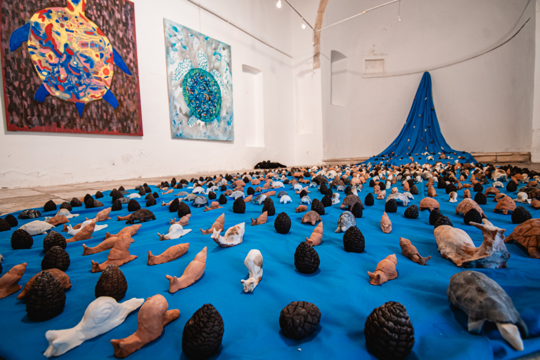 ‘Žabe’ okupirale sv. Krševan: Na zidu su psihodelične, na podu ih je stotine od terakote