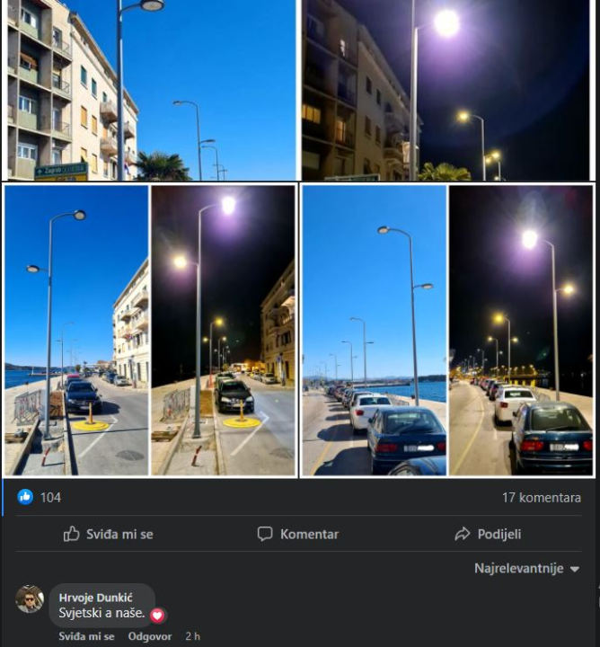 Na šibensku rivu stigla nova rasvjeta: Jeste li oduševljeni poput HDZ-ovog gradskog vijećnika?    