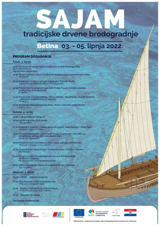 Posjetite Sajam tradicijske drvene brodogradnje u Betini!