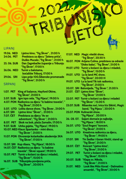 I ove godine posjetitelje čeka bogat program Tribunjskog lita 2022. 