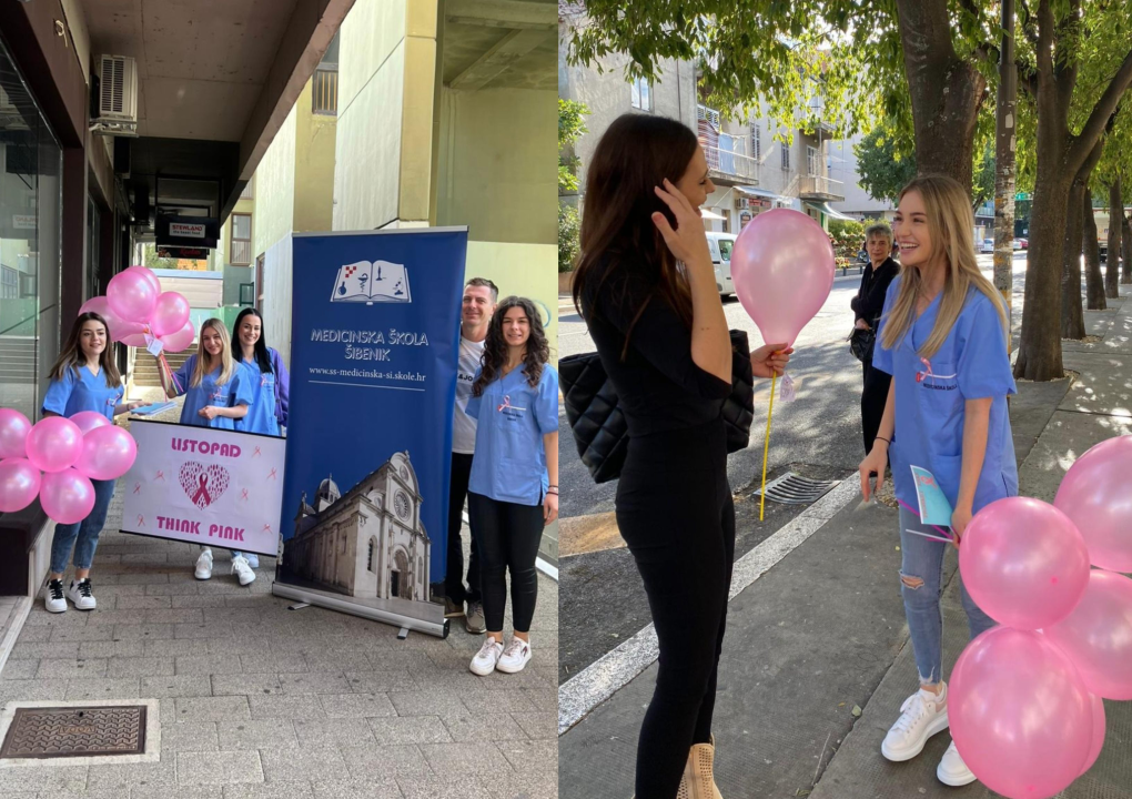 Medicinska škola u akciji 'Mjesec borbe protiv raka dojke', učenici po gradu educirali građane