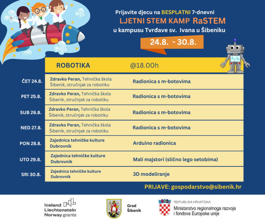 Zoran Vakula, Tinker Labs Šibenik radionica i još mnogi zanimljivi predavači u sklopu ljetnog STEM kampa na Tvrđavi sv. Ivana