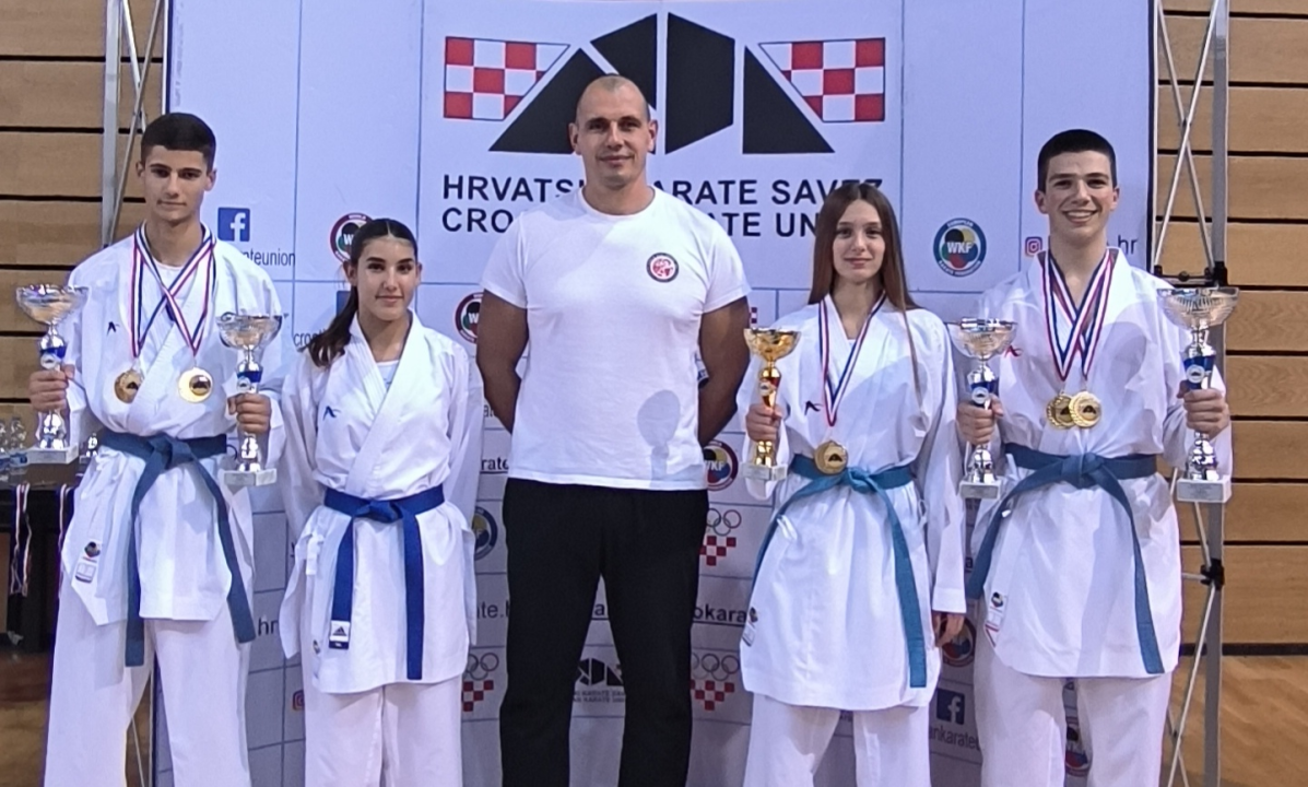 Troje karatista Šibenika 1066 na Kupu Hrvatske došlo do pet zlatnih medalja, klub ukupno drugi u državi