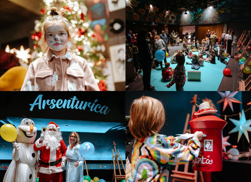 Arsenturica pun pogodak: Djeca uživala u radionicama i predstavi, a posjetio ih je i Djed Božićnjak