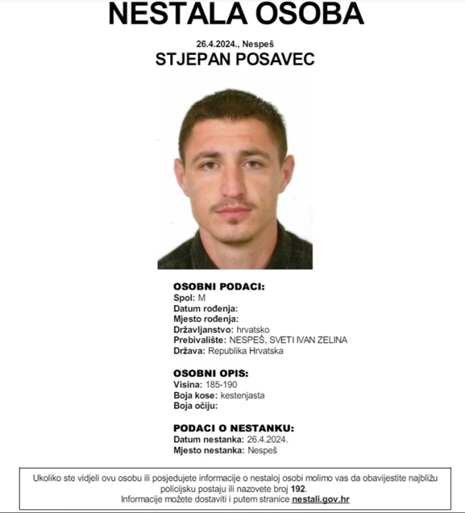 Jeste li ga vidjeli? Stjepan (26) je otišao na trening i nestao, nema ga tri dana