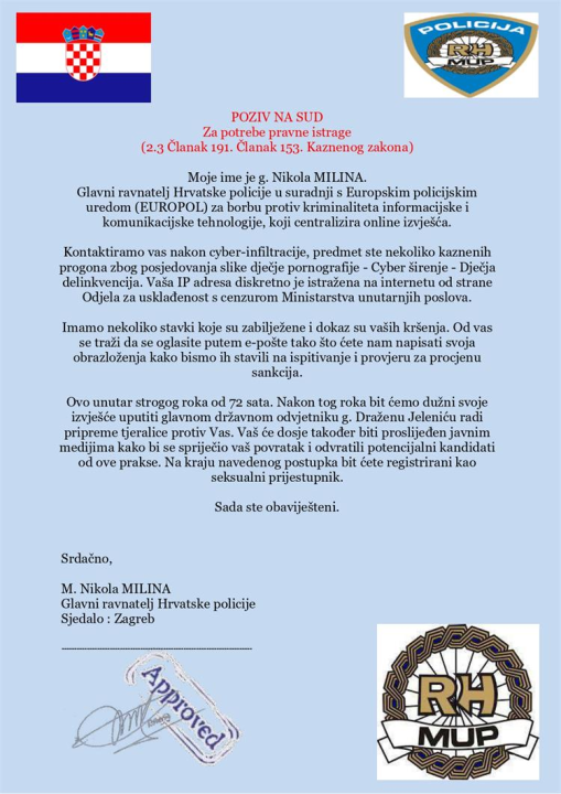 Jeste li dobili ovaj mail? Ne nasjedajte, u pitanju je prevara 