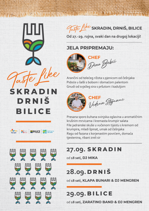  Doživite posebno eno-gastro iskustvo na drugom po redu 'Taste like...Skradin, Drniš, Bilice' 