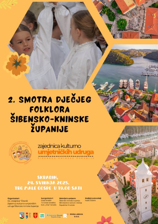 U subotu u Skradinu 2. Smotra dječjeg folklora Šibensko-kninske županije