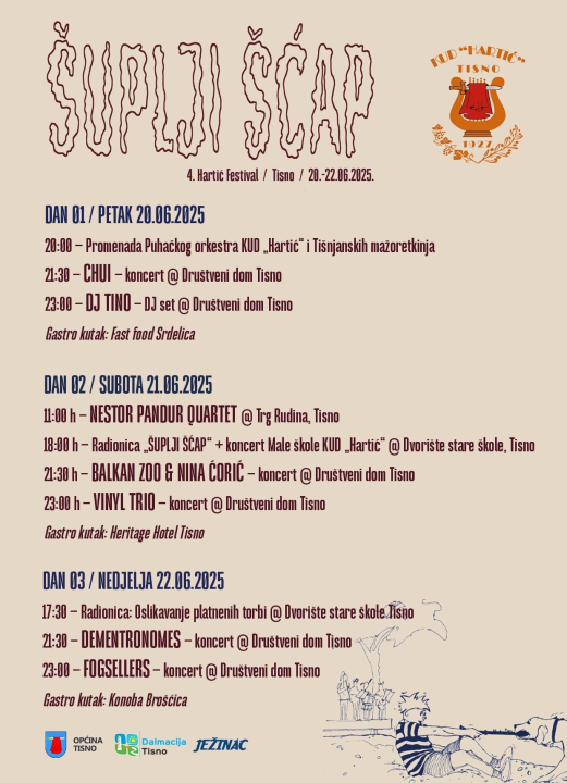 Četvrti Hartić festival donosi tri dana vrhunske glazbe i kreativnih radionica