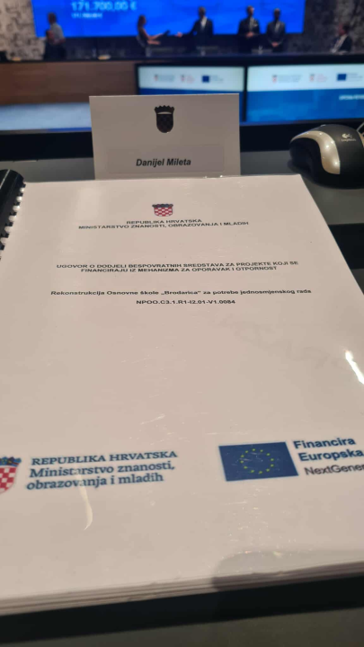 OŠ Brodarica dobit će novu sportsku dvoranu i učionice