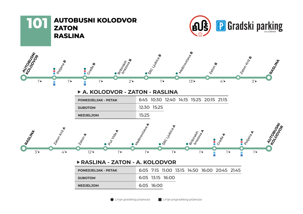Jesenski vozni red gradskih i prigradskih linija
