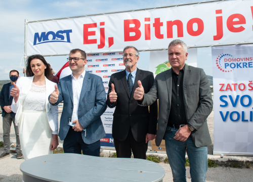 Most i Domovinski pokret na šibenskom mostu predstavili kandidate za župana i gradonačelnika