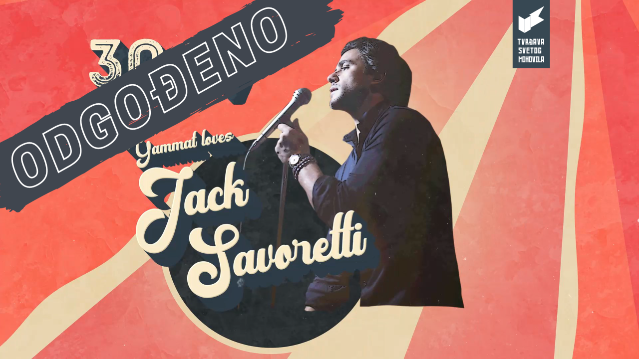 Odgođen koncert Yammat loves Jack Savoretti: Na Tvrđavi sv. Mihovila slušamo ga dogodine