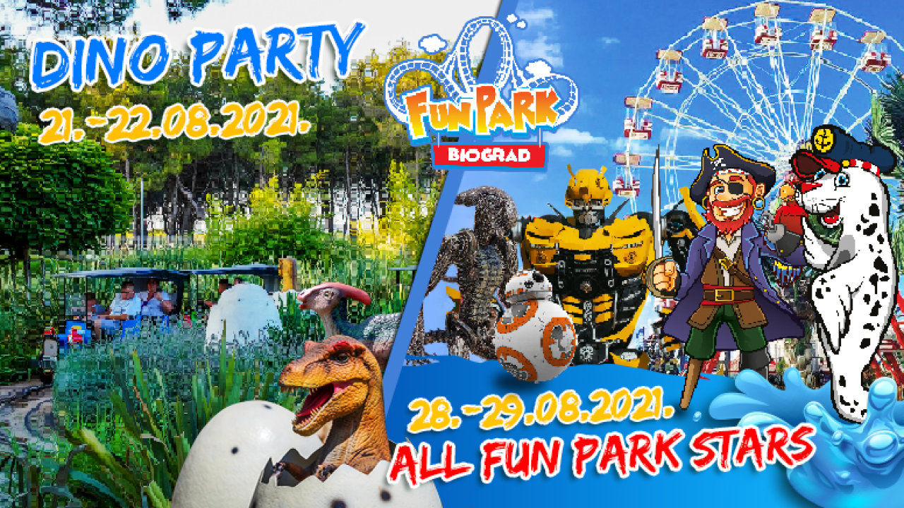 Ne propustite Dino party i All Fun Park Stars u Fun Parku Biograd!