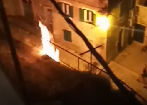 Snimljen piroman u šibenskom Kvartiru: Zapalio raslinje i utekao prije dolaska policije
