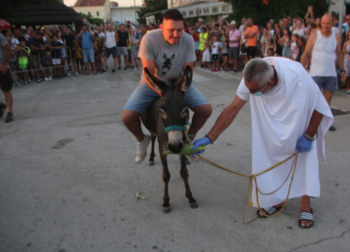 Deva i magarac Grgo pobjednici su trke tovara u Pirovcu