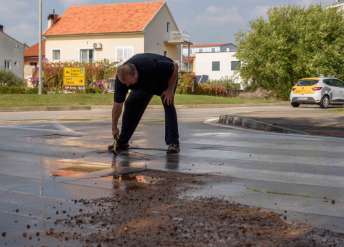 U Vodicama su u tijeku najavljeni radovi, nema poplave