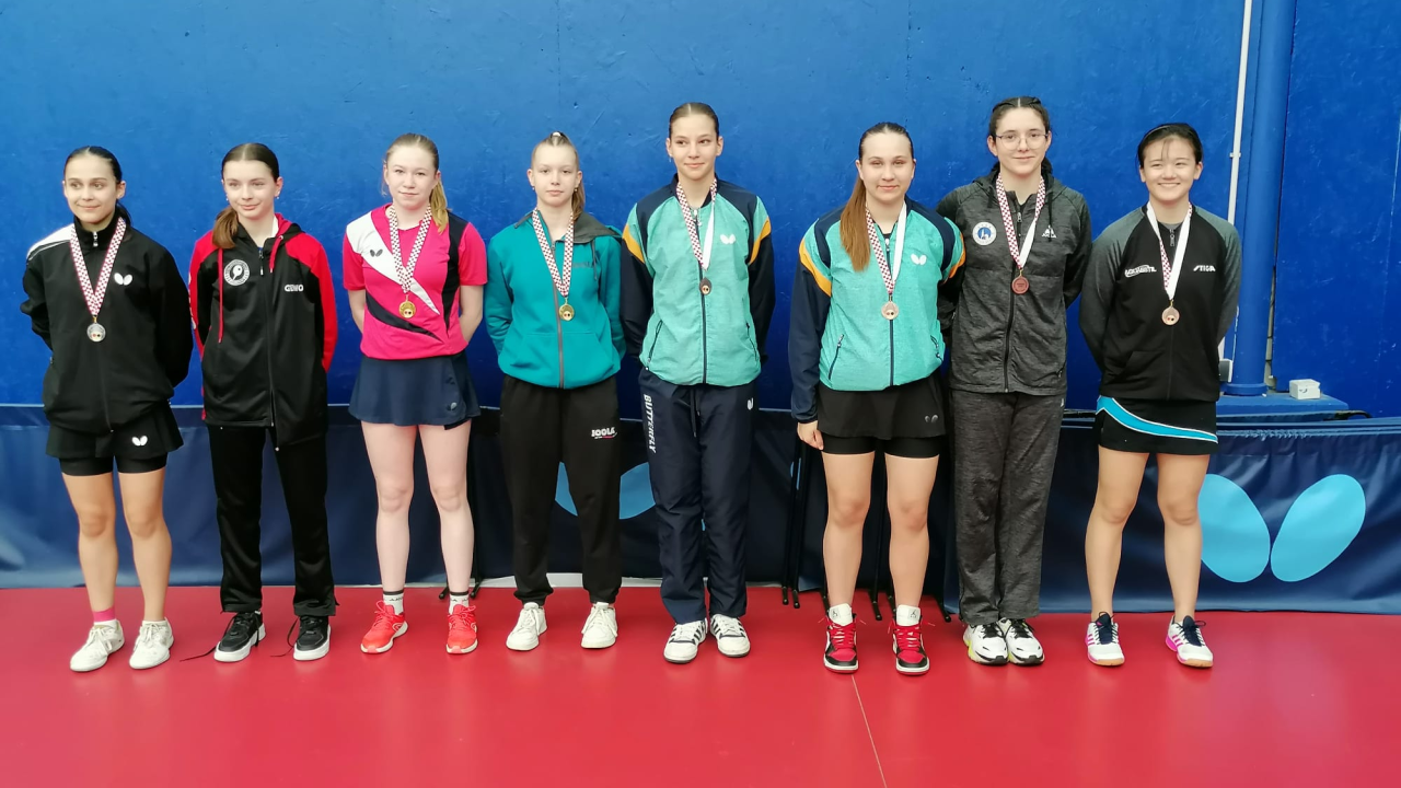 Stolnotenisačica Franka Miškić srebrna u parovima na kadetskom prvenstvu Hrvatske