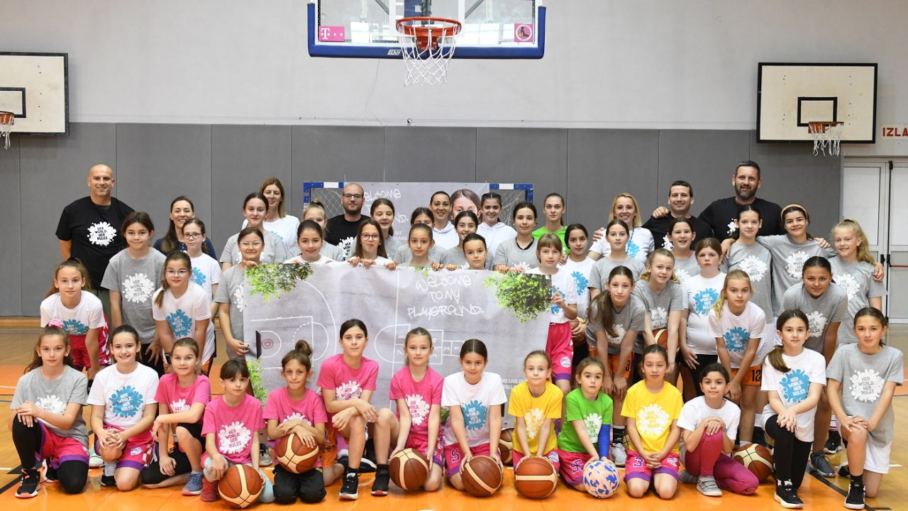 Uspješno održan projekt "Njezin svijet, njezina pravila": 40 djevojčica se zabavljalo i učilo o košarci