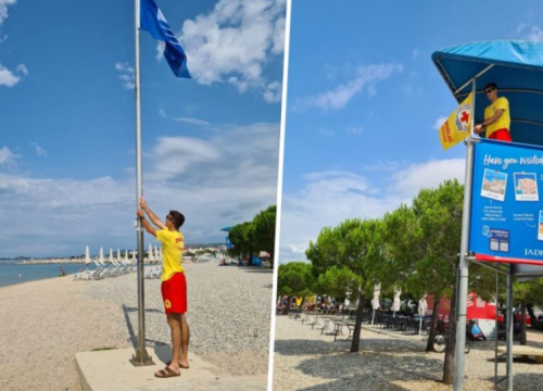 Plava zastava podignuta i na plaži Srima