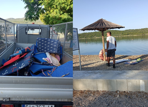 U Pirovcu s plaže uklonjene 'rezervacije': Rekviziti su u zgradi Općine, preuzimanje uz kaznu!