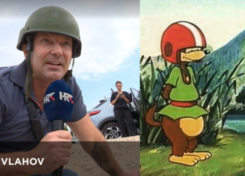 Gledatelji se rugaju Vlahovu: Javlja se s poda sa šljemom dok iza njega cura mirno tipka