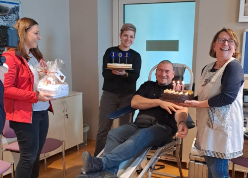 Slavko Minčić u Vodicama darovao krv 101. put