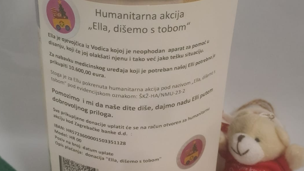 U samo šest dana prikupljena sredstva za kupnju uređaja malenoj Vodičanki Elli