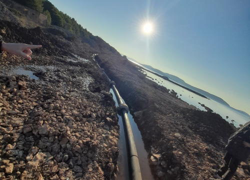 Fotografija 5 - Izvedeno 553 metra podmorskog vodovoda od Srime, preko Prvića do Kaprija i Žirja