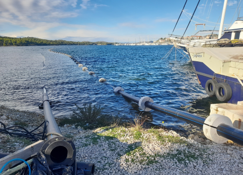 Fotografija 1 - Izvedeno 553 metra podmorskog vodovoda od Srime, preko Prvića do Kaprija i Žirja