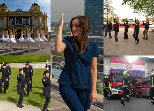 Medicinske sestre, poštari, policajci, vatrogasci i balerine zaplesali u ritmu Rim Tim Tagi Dima