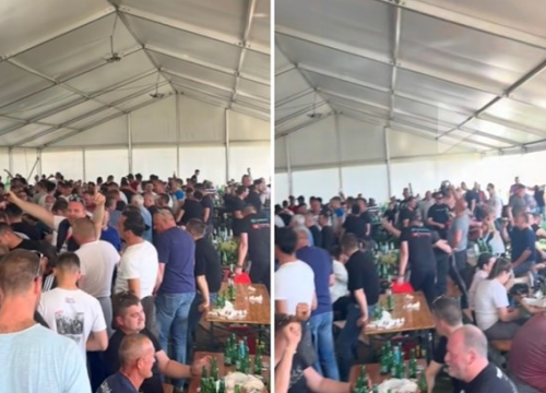 Urnebes nakon bikijade u Dicmu, svi pjevaju Cecin hit