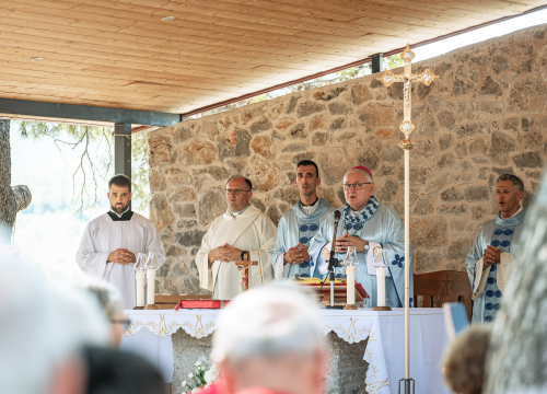 Fotografija 39 - Velik broj vjernika okupio se u marijanskom svetištu u Vrpolju: Misu predvodio biskup Rogić