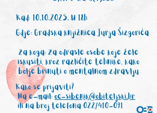 Fotografija 2 - Obilježavanje Svjetskog dana mentalnog zdravlja u Gradskoj knjižnici uz zanimljivu radionicu