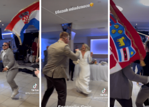 Mladenci Monika i Dino ušli u salu uz Gršinu pjesmu, nastao je pravi show