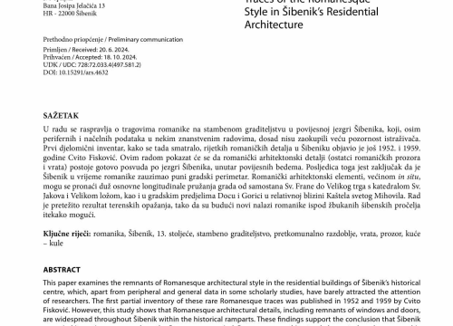 Fotografija 4 - Nova saznanja o romanici u Šibeniku: Razvoj grada kroz arhitektonske nalaze