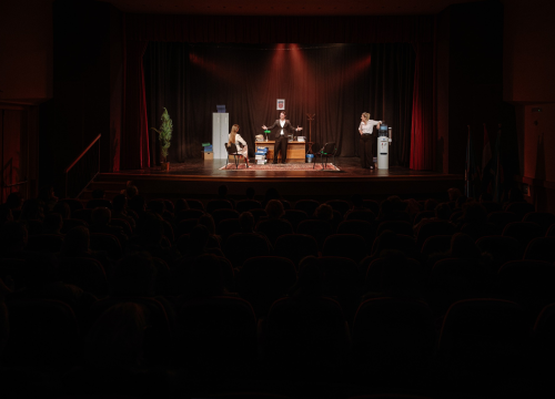 Fotografija 1 - Ljubitelji kazališta s velikim zanimanjem 'pohrlili' u Vodice na premijeru predstave šibenskog HNK