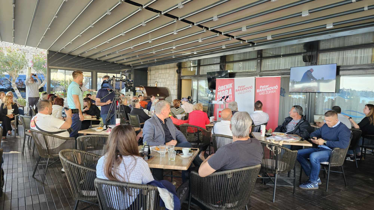 Baranović u Šibeniku predstavio program: 'Ja se s bojišta ne povlačim, borit ću se do zadnjeg atoma snage za ono što smatram da je ispravno'