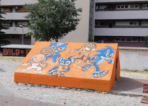 Zahvaljujući Funcutima bezlična betonska kućica postala glavna atrakcija dječjeg igrališta na Baldekinu